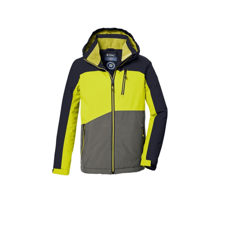 Killtec Winter Jacket Kow 370 with Hood and Snow Skirt (windproof and waterproof, breathable, PFC-free) dark navy children